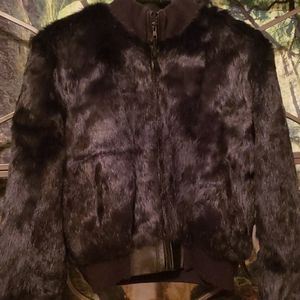 Eizzo Soft By Damselle Rabbit Fur Jacket